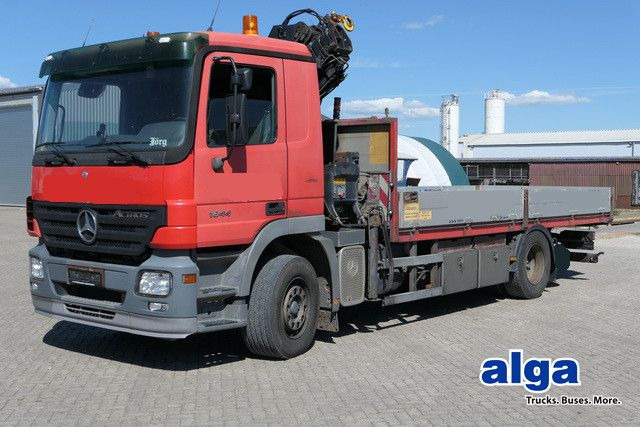 Mercedes-Benz 1844 L Actros 4x2, Hiab 144E-3, Funk, Voll-Luft - 드롭사이드/ 플랫베드 트럭, 크레인 트럭 : 사진 1 Mercedes-Benz 1844 L Actros 4x2, Hiab 144E-3, Funk, Voll-Luft - 드롭사이드/ 플랫베드 트럭, 크레인 트럭 : 사진 1