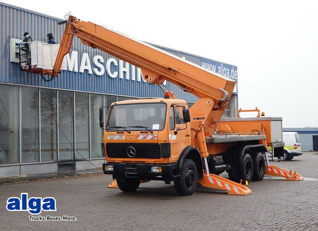 Mercedes-Benz 2222 6x4, Ruthmann, 28m³, 3. Sitz, Blattfederung - 트럭 탑재 고가작업 플랫폼 : 사진 1 Mercedes-Benz 2222 6x4, Ruthmann, 28m³, 3. Sitz, Blattfederung - 트럭 탑재 고가작업 플랫폼 : 사진 1