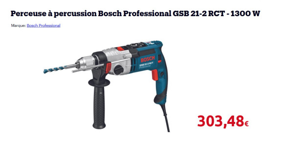 Perceuse professionnel à percussion BOSCH GSB 21-2 RCT dans sa valisette - 건설장비 : 사진 1 Perceuse professionnel à percussion BOSCH GSB 21-2 RCT dans sa valisette - 건설장비 : 사진 1