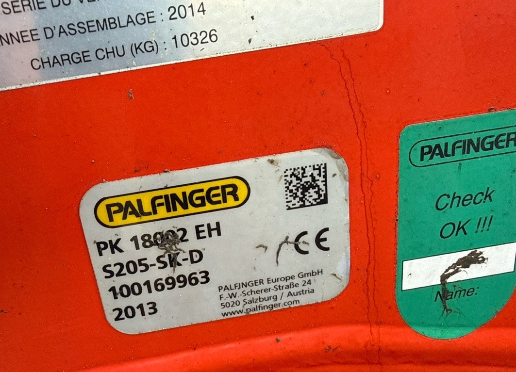 PALFINGER PK 18002-EH C crane, remote, extra functions, year 2013 - 로더 크레인 : 사진 4 PALFINGER PK 18002-EH C crane, remote, extra functions, year 2013 - 로더 크레인 : 사진 4