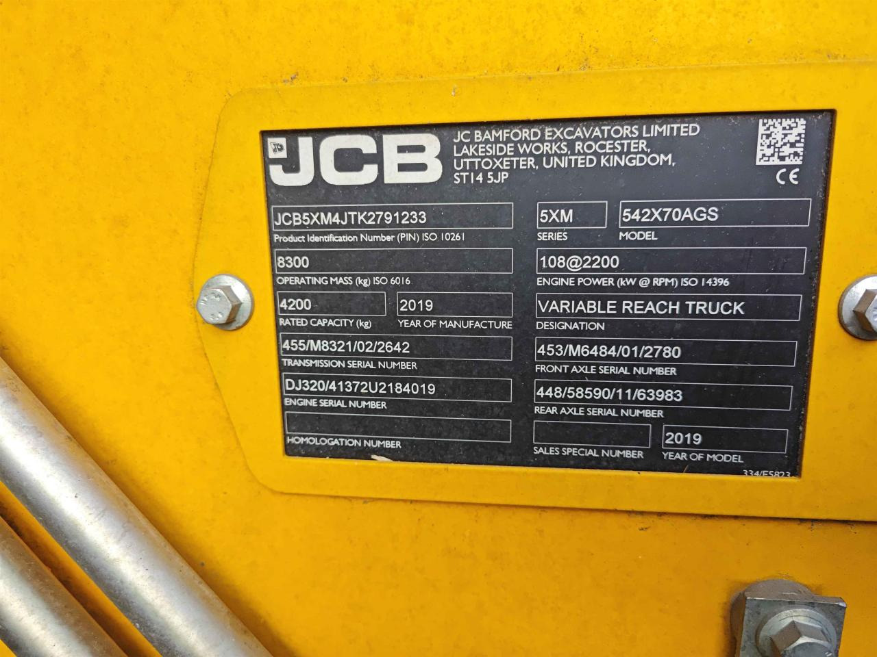 JCB 542-70 - 텔레스코픽 핸들러 : 사진 4 JCB 542-70 - 텔레스코픽 핸들러 : 사진 4
