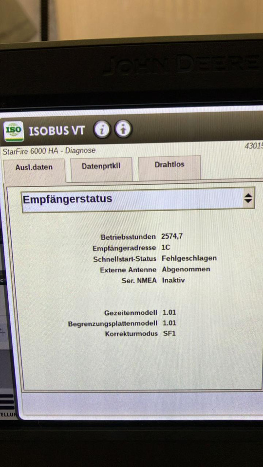 John Deere SF6000 - 내비게이션 시스템 농업용 기계 용 : 사진 5 John Deere SF6000 - 내비게이션 시스템 농업용 기계 용 : 사진 5