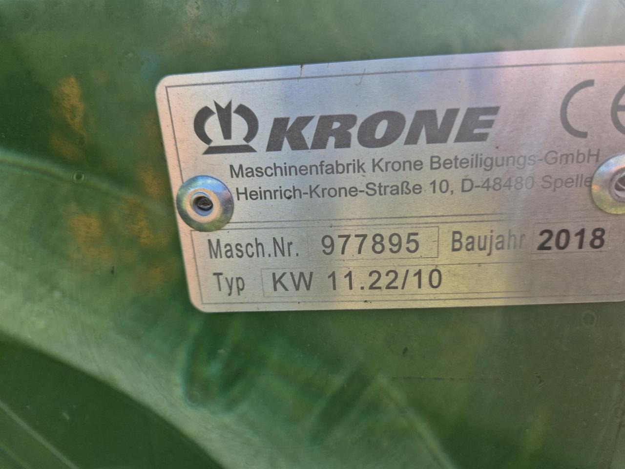 Krone KW 11.22 - 반전기/ 레이크 : 사진 2 Krone KW 11.22 - 반전기/ 레이크 : 사진 2