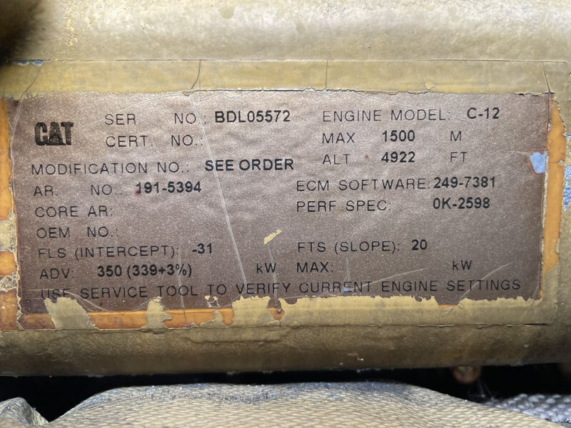 발전기 세트 Caterpillar C12 Leroy Somer 400 kVA Silent generatorset : 사진 11