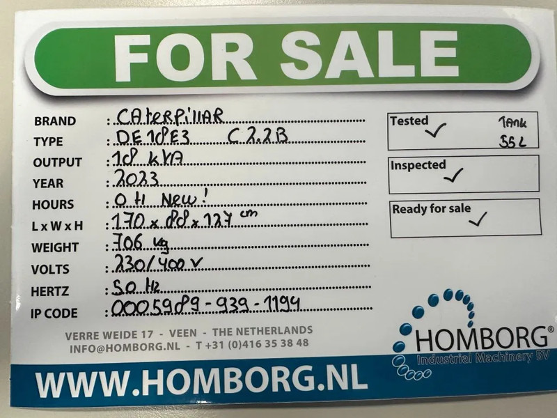 Caterpillar DE18E3 C2.2B 18 kVA Silent Generatorset CAT New ! - 발전기 세트 : 사진 2 Caterpillar DE18E3 C2.2B 18 kVA Silent Generatorset CAT New ! - 발전기 세트 : 사진 2