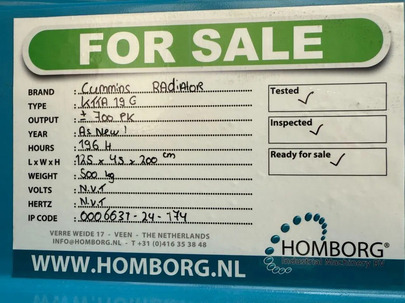 엔진 자재 취급 장비 용 Cummins KTTA 19 G Radiateur Koeler Radiator 700 PK : 사진 8 엔진 자재 취급 장비 용 Cummins KTTA 19 G Radiateur Koeler Radiator 700 PK : 사진 8