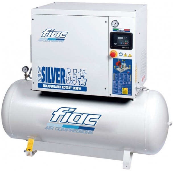 Fiac NewSilver 5.5 / 200 Silent 4 kW 450 L / min 10 Bar Elektrische Schroefcompressor met ketel - 공기 압축기 : 사진 1 Fiac NewSilver 5.5 / 200 Silent 4 kW 450 L / min 10 Bar Elektrische Schroefcompressor met ketel - 공기 압축기 : 사진 1