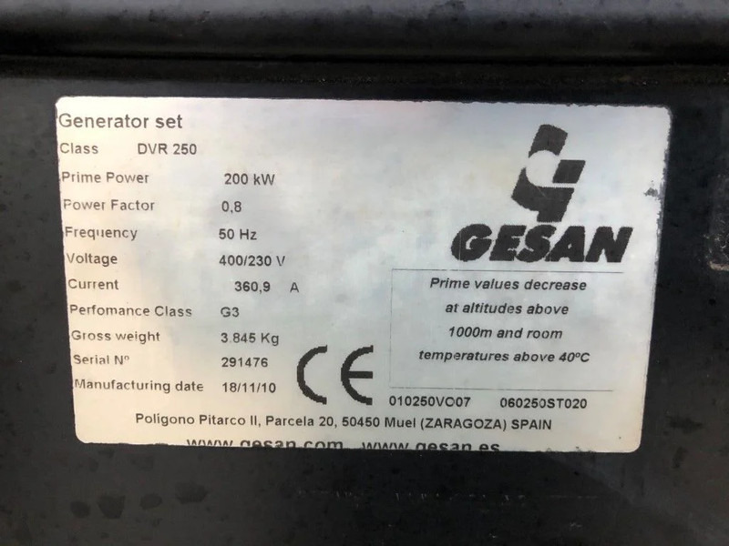 GESAN Volvo Stamford 250 kVA Supersilent Rental generatorset - 발전기 세트 : 사진 5 GESAN Volvo Stamford 250 kVA Supersilent Rental generatorset - 발전기 세트 : 사진 5