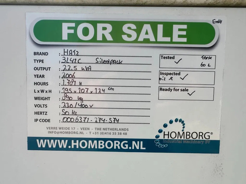 발전기 세트 Hatz 3L41C Silentpack 22.5 kVA Silent generatorset : 사진 12 발전기 세트 Hatz 3L41C Silentpack 22.5 kVA Silent generatorset : 사진 12