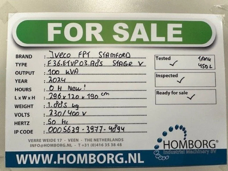 Iveco FPT Stage 5 Stamford 100 kVA Rental Silent generatorset Stage V New - 발전기 세트 : 사진 2 Iveco FPT Stage 5 Stamford 100 kVA Rental Silent generatorset Stage V New - 발전기 세트 : 사진 2