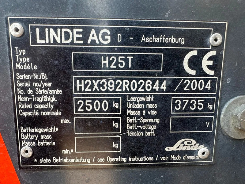 Linde H25T 2.5 ton Triplex Freelift Sideshift LPG Heftruck - LPG 지게차 : 사진 4 Linde H25T 2.5 ton Triplex Freelift Sideshift LPG Heftruck - LPG 지게차 : 사진 4
