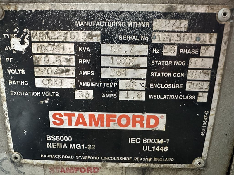 Stamford UCM224G13 Geneartordeel 62 kVA Alternator - 발전기 세트 : 사진 3 Stamford UCM224G13 Geneartordeel 62 kVA Alternator - 발전기 세트 : 사진 3