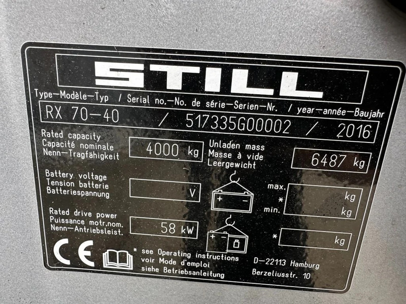 Still RX 70-40 Duplex Sideshift 4 ton LPG Heftruck 2016 - LPG 지게차 : 사진 3 Still RX 70-40 Duplex Sideshift 4 ton LPG Heftruck 2016 - LPG 지게차 : 사진 3