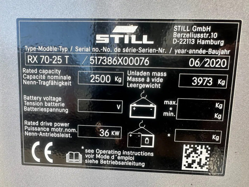 Still RX70-25 T 2.5 ton Duplex Sideshift LPG Heftruck 2020 - LPG 지게차 : 사진 3 Still RX70-25 T 2.5 ton Duplex Sideshift LPG Heftruck 2020 - LPG 지게차 : 사진 3