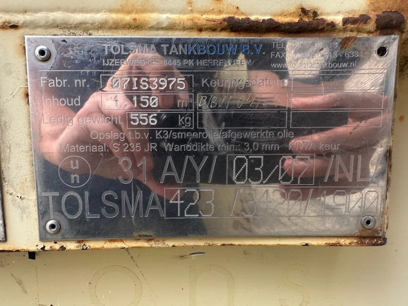 Tolsma Kiwa IBC 1150 liter Dieseltank Milieutank - 저장 탱크 : 사진 3 Tolsma Kiwa IBC 1150 liter Dieseltank Milieutank - 저장 탱크 : 사진 3