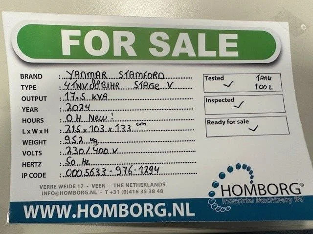 Yanmar Stage 5 Stamford 17.5 Rental Silent Generatorset Stage V New ! - 발전기 세트 : 사진 2 Yanmar Stage 5 Stamford 17.5 Rental Silent Generatorset Stage V New ! - 발전기 세트 : 사진 2