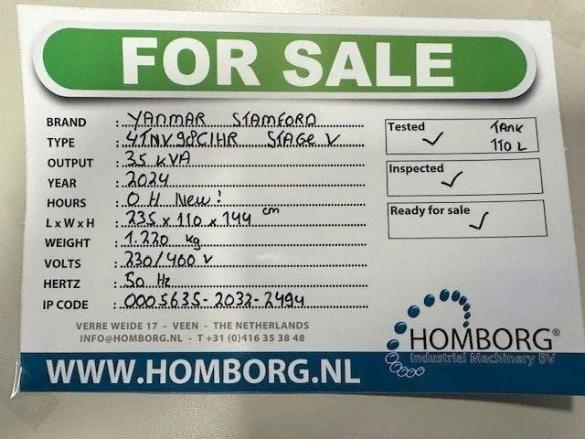 Yanmar Stage 5 Stamford 35 kVA Rental Silent Generatorset Stage V New ! - 발전기 세트 : 사진 2 Yanmar Stage 5 Stamford 35 kVA Rental Silent Generatorset Stage V New ! - 발전기 세트 : 사진 2