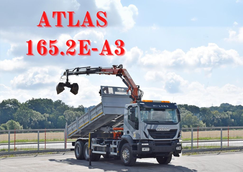 Iveco TRAKKER 410*Kipper 5,20m*ATLAS 165.2E * FUNK/6x4 - 덤프트럭, 크레인 트럭 : 사진 1 Iveco TRAKKER 410*Kipper 5,20m*ATLAS 165.2E * FUNK/6x4 - 덤프트럭, 크레인 트럭 : 사진 1