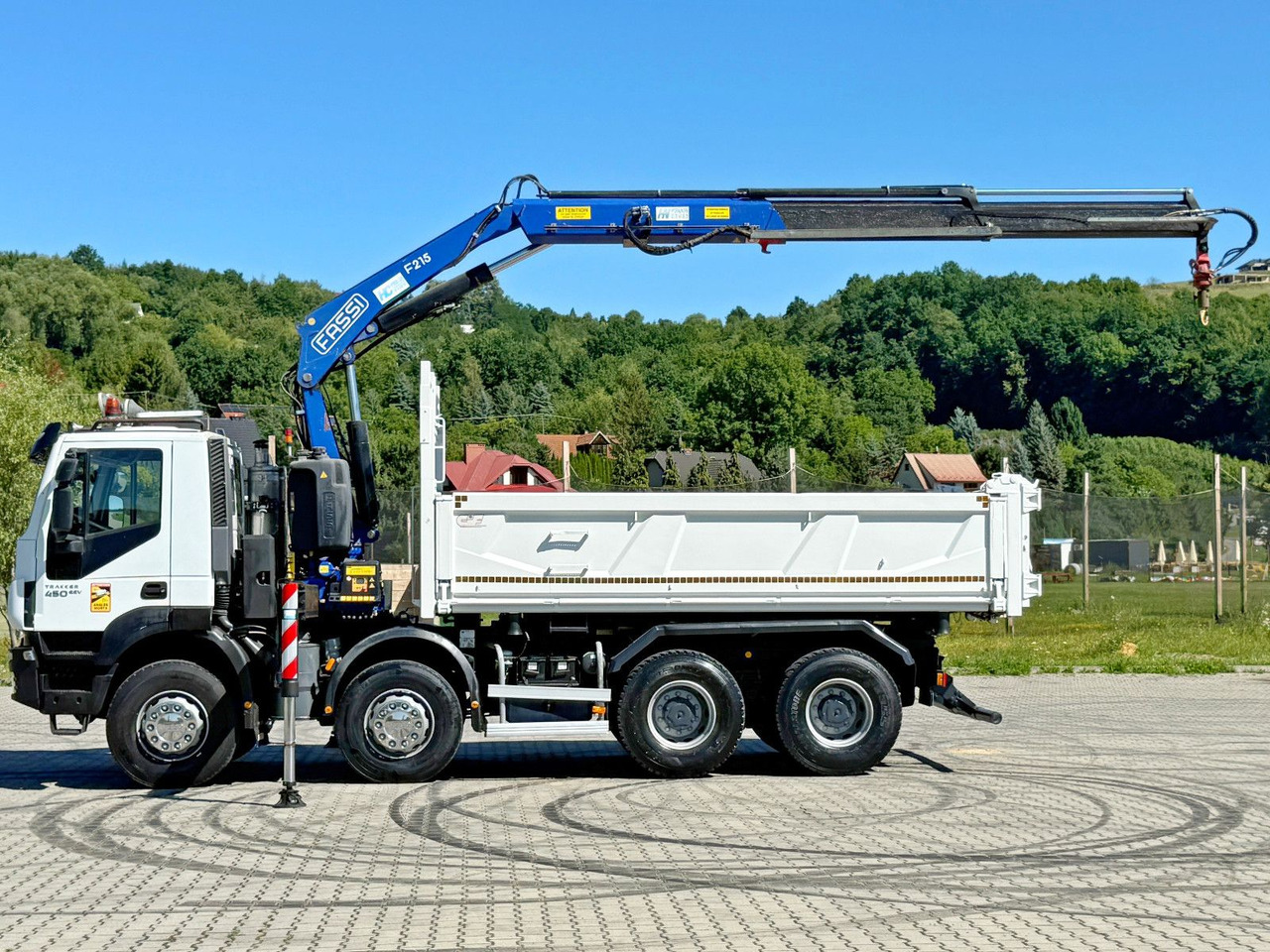 덤프트럭, 크레인 트럭 Iveco TRAKKER 450 * FASSI F215A.0.22 + FUNK / 8x4 *TOP : 사진 6