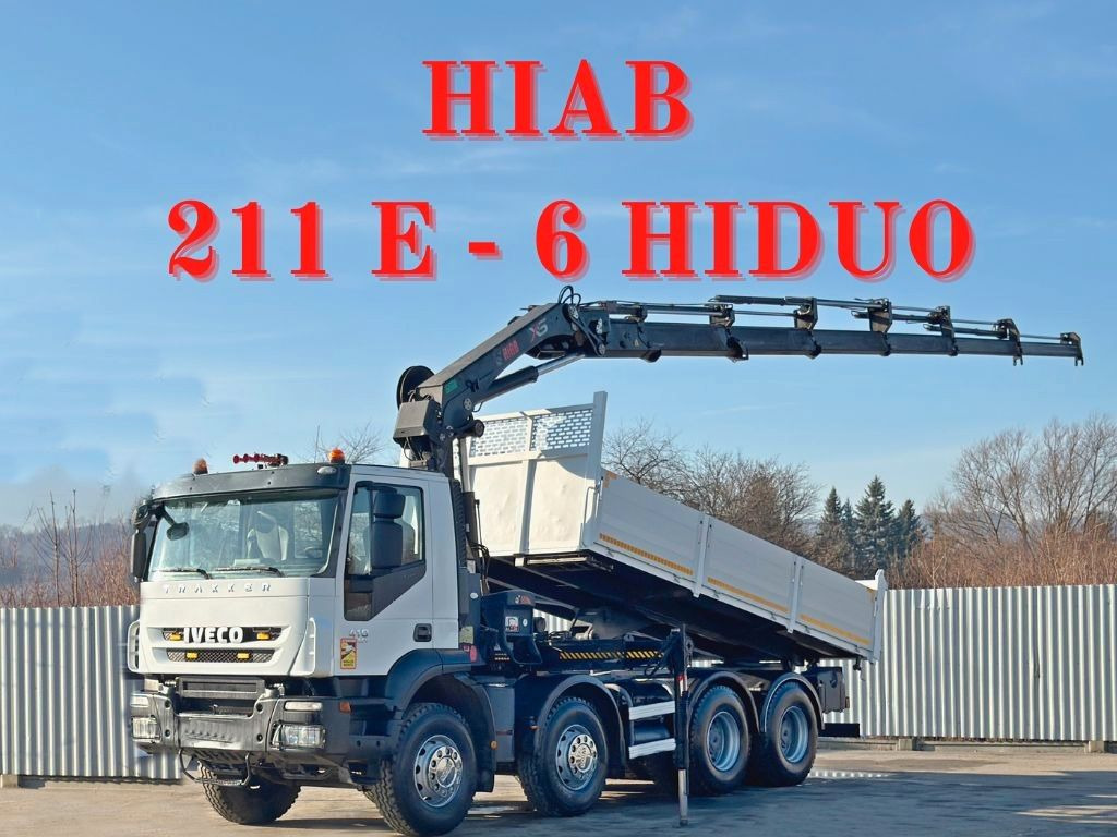 Iveco TRAKKER * HIAB 211 E - 6 HIDUO+ FUNK / 8x4 *TOP - 덤프트럭, 크레인 트럭 : 사진 1 Iveco TRAKKER * HIAB 211 E - 6 HIDUO+ FUNK / 8x4 *TOP - 덤프트럭, 크레인 트럭 : 사진 1