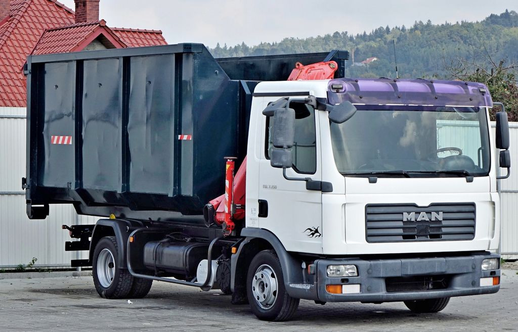 MAN TGL 7.150 Abrollkipper + Kran !! MAN TGL 7.150 Abrollkipper + Kran !! - 크레인 트럭, 후크 리프트 트럭 : 사진 3 MAN TGL 7.150 Abrollkipper + Kran !! MAN TGL 7.150 Abrollkipper + Kran !! - 크레인 트럭, 후크 리프트 트럭 : 사진 3