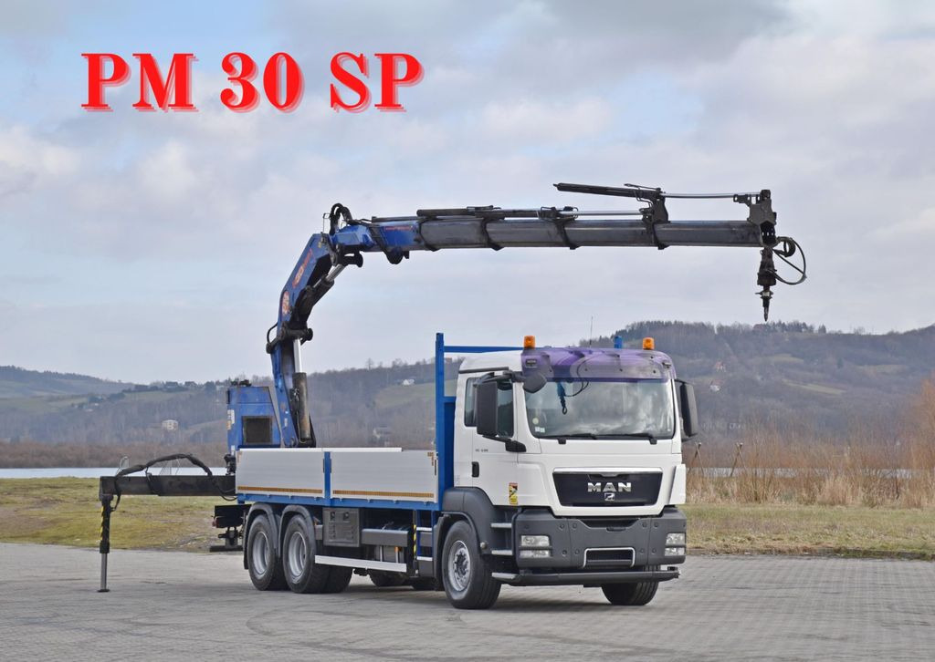 MAN TGS 26.360*PRITSCHE 6,60m * PM 30 SP / FUNK *6x4 - 크레인 트럭 : 사진 1 MAN TGS 26.360*PRITSCHE 6,60m * PM 30 SP / FUNK *6x4 - 크레인 트럭 : 사진 1