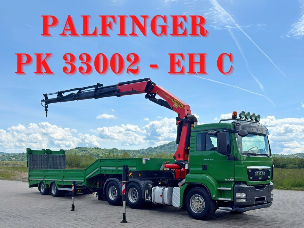MAN TGS 26.440*Anhänger 10,35m + PK 33002-EH C/FUNK - 크레인 트럭 : 사진 1 MAN TGS 26.440*Anhänger 10,35m + PK 33002-EH C/FUNK - 크레인 트럭 : 사진 1