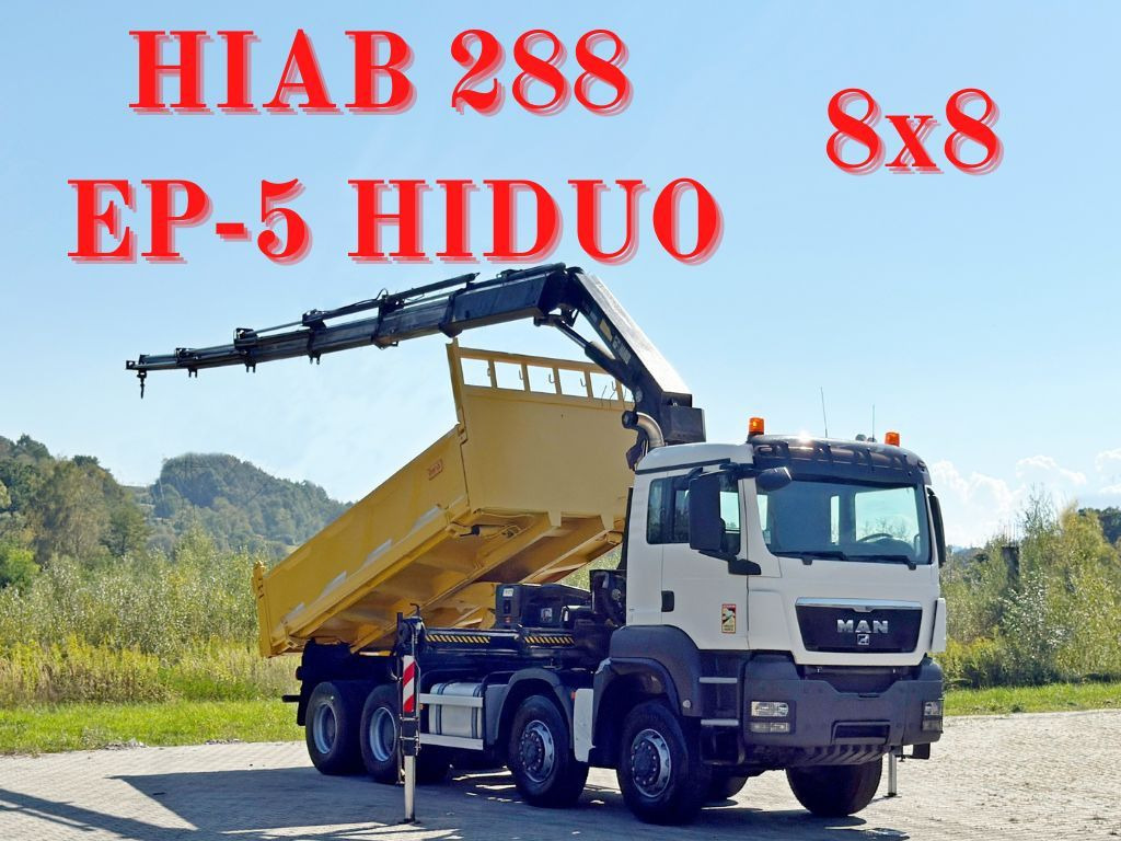 MAN TGS 32.510 * HIAB 288 EP - 5HIDUO/ FUNK * 8x8 - 크레인 트럭 : 사진 1 MAN TGS 32.510 * HIAB 288 EP - 5HIDUO/ FUNK * 8x8 - 크레인 트럭 : 사진 1