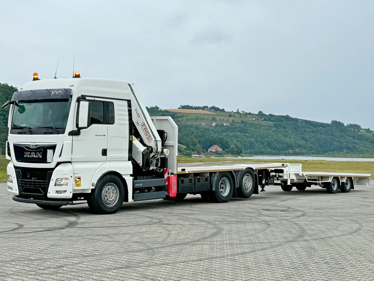 MAN TGX 26.440 * FASSI F455A.2.26E + FUNK + Anhänger - 크레인 트럭 : 사진 3 MAN TGX 26.440 * FASSI F455A.2.26E + FUNK + Anhänger - 크레인 트럭 : 사진 3