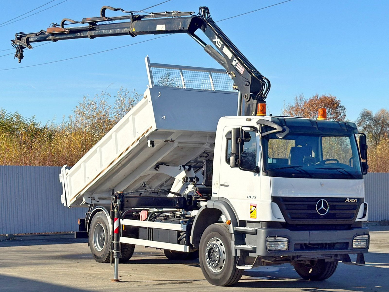 Mercedes-Benz AXOR 1833 * HIAB 144 B - 3 HIDUO + FUNK * TOP - 크레인 트럭 : 사진 2 Mercedes-Benz AXOR 1833 * HIAB 144 B - 3 HIDUO + FUNK * TOP - 크레인 트럭 : 사진 2