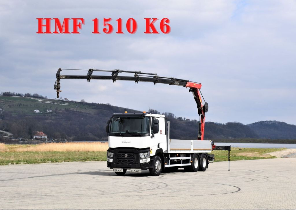 Renault C 460 * HMF 1510 K6 + FUNK * 6x4 - 크레인 트럭, 드롭사이드/ 플랫베드 트럭 : 사진 1 Renault C 460 * HMF 1510 K6 + FUNK * 6x4 - 크레인 트럭, 드롭사이드/ 플랫베드 트럭 : 사진 1