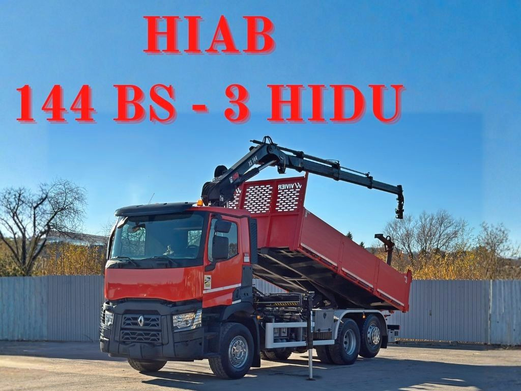 Renault C430 * HIAB 144 BS - 3 HIDUO+ FUNK/ 6x2 - 크레인 트럭 : 사진 1 Renault C430 * HIAB 144 BS - 3 HIDUO+ FUNK/ 6x2 - 크레인 트럭 : 사진 1