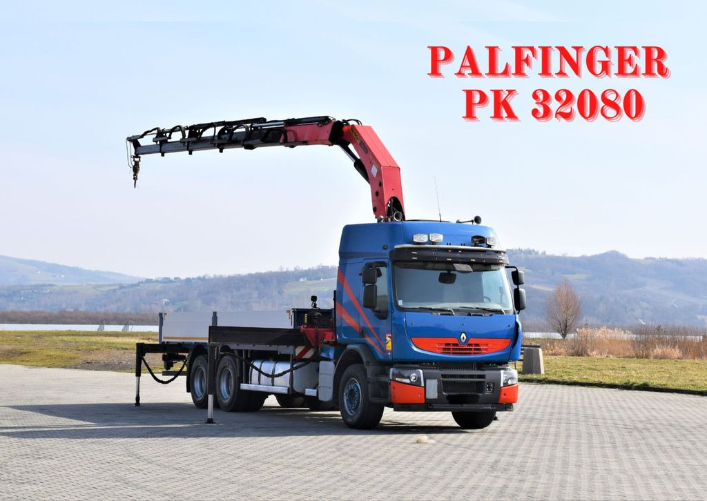 Renault Premium 410* PRITSCHE 6,50m *PK 32080/FUNK* TOP - 크레인 트럭, 드롭사이드/ 플랫베드 트럭 : 사진 1 Renault Premium 410* PRITSCHE 6,50m *PK 32080/FUNK* TOP - 크레인 트럭, 드롭사이드/ 플랫베드 트럭 : 사진 1