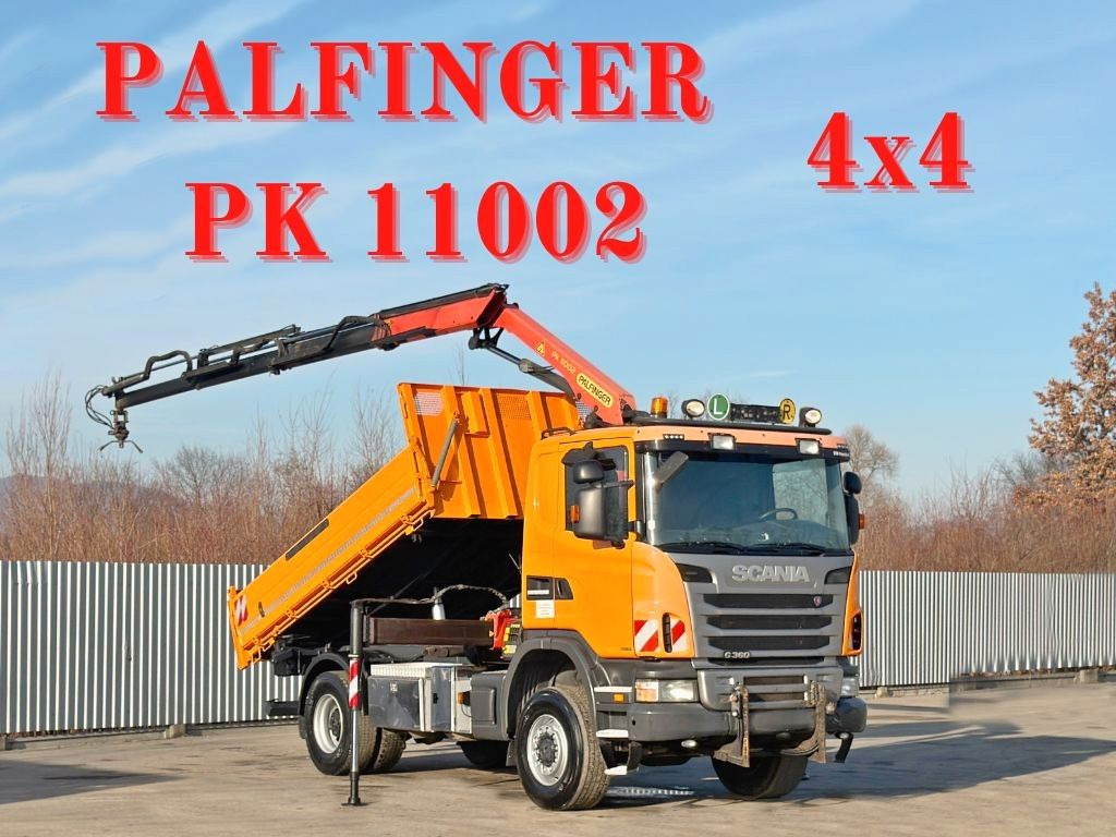 Scania G 360 * KIPPER 4,15m * PALFINGER PK 11002/ 4x4 - 크레인 트럭 : 사진 1 Scania G 360 * KIPPER 4,15m * PALFINGER PK 11002/ 4x4 - 크레인 트럭 : 사진 1