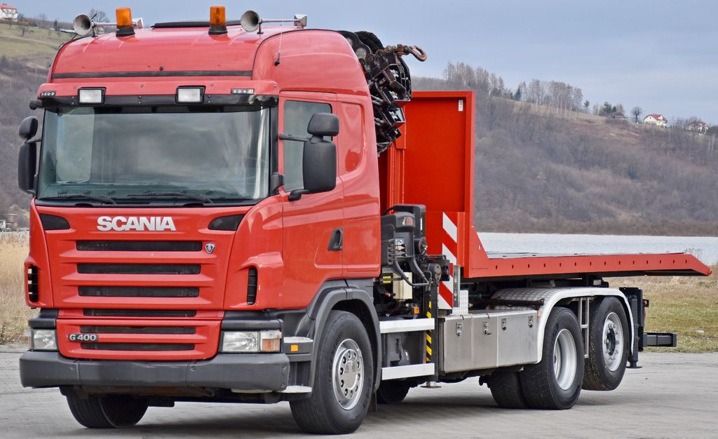 Scania G 400 * Abschleppwagen 6,40m* KRAN + FUNK * TOP - 후크 리프트 트럭, 크레인 트럭 : 사진 4 Scania G 400 * Abschleppwagen 6,40m* KRAN + FUNK * TOP - 후크 리프트 트럭, 크레인 트럭 : 사진 4