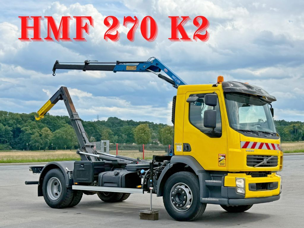 Volvo FL 240 * Abrollkipper * HMF 270 K2 * TOPZUSTAND - 후크 리프트 트럭 : 사진 1 Volvo FL 240 * Abrollkipper * HMF 270 K2 * TOPZUSTAND - 후크 리프트 트럭 : 사진 1