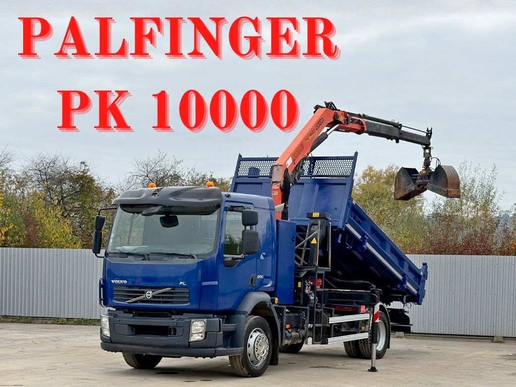Volvo FL280 KIPPER 4,35m * PALFINGER PK 10000 + FUNK - 덤프트럭, 크레인 트럭 : 사진 1 Volvo FL280 KIPPER 4,35m * PALFINGER PK 10000 + FUNK - 덤프트럭, 크레인 트럭 : 사진 1