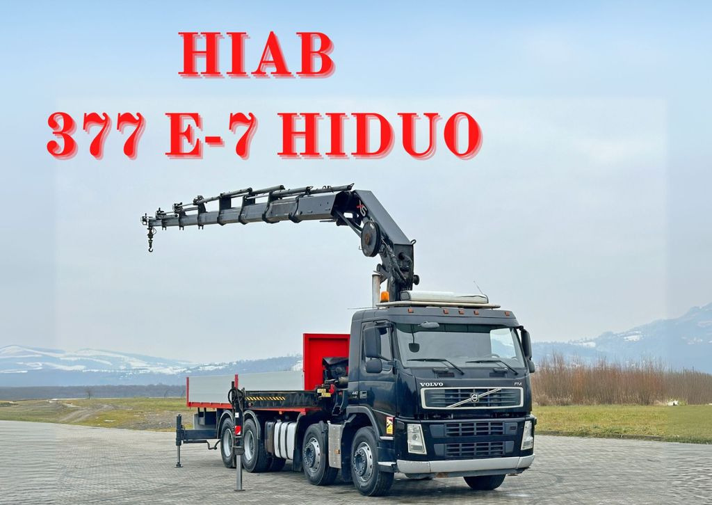 Volvo FM 440* HIAB 377 E-7 HIDUO + FUNK / 8x4 - 드롭사이드/ 플랫베드 트럭, 크레인 트럭 : 사진 1 Volvo FM 440* HIAB 377 E-7 HIDUO + FUNK / 8x4 - 드롭사이드/ 플랫베드 트럭, 크레인 트럭 : 사진 1