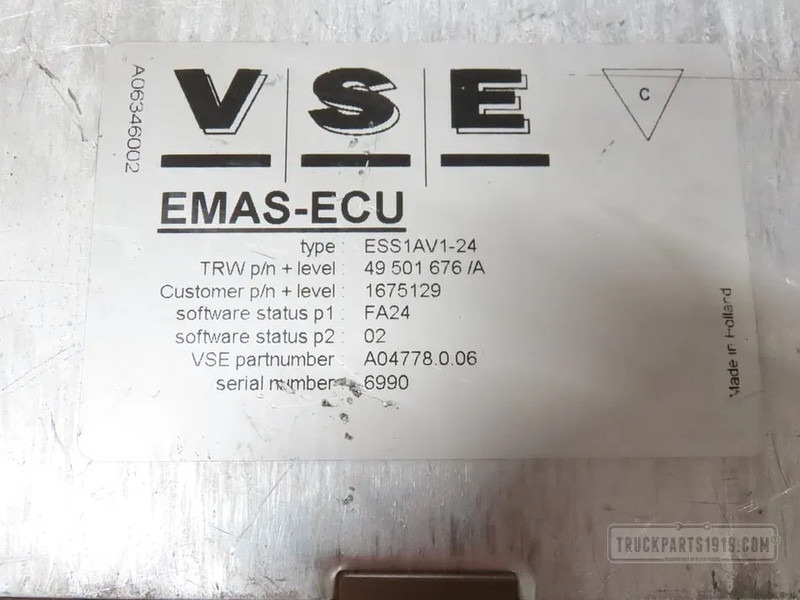 DAF 1675129 VSE Regeleenheid - ECU 트럭 용 : 사진 2 DAF 1675129 VSE Regeleenheid - ECU 트럭 용 : 사진 2