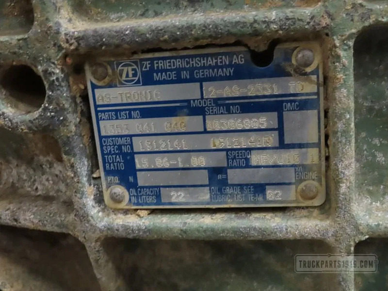 DAF 2011076 Versnellingsbak 12AS2331TD+IT3 - 기어박스 트럭 용 : 사진 3 DAF 2011076 Versnellingsbak 12AS2331TD+IT3 - 기어박스 트럭 용 : 사진 3