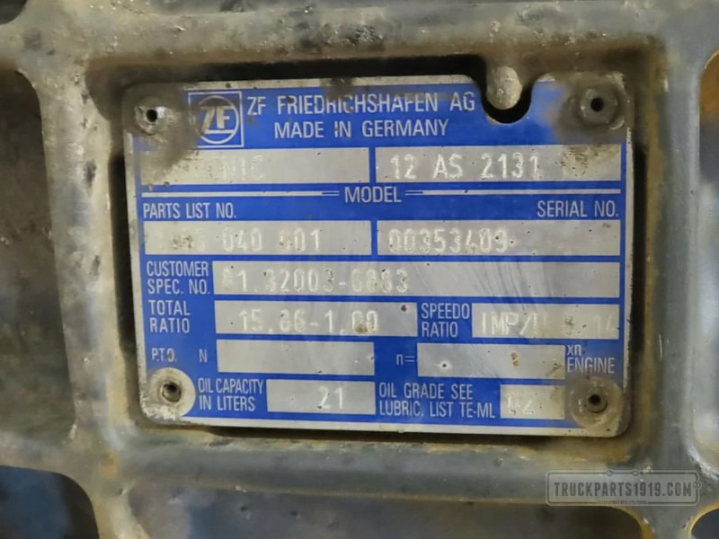 MAN Gearbox & Clutch Parts Versnellingsbak 12AS2131TD - 기어박스 트럭 용 : 사진 3 MAN Gearbox & Clutch Parts Versnellingsbak 12AS2131TD - 기어박스 트럭 용 : 사진 3
