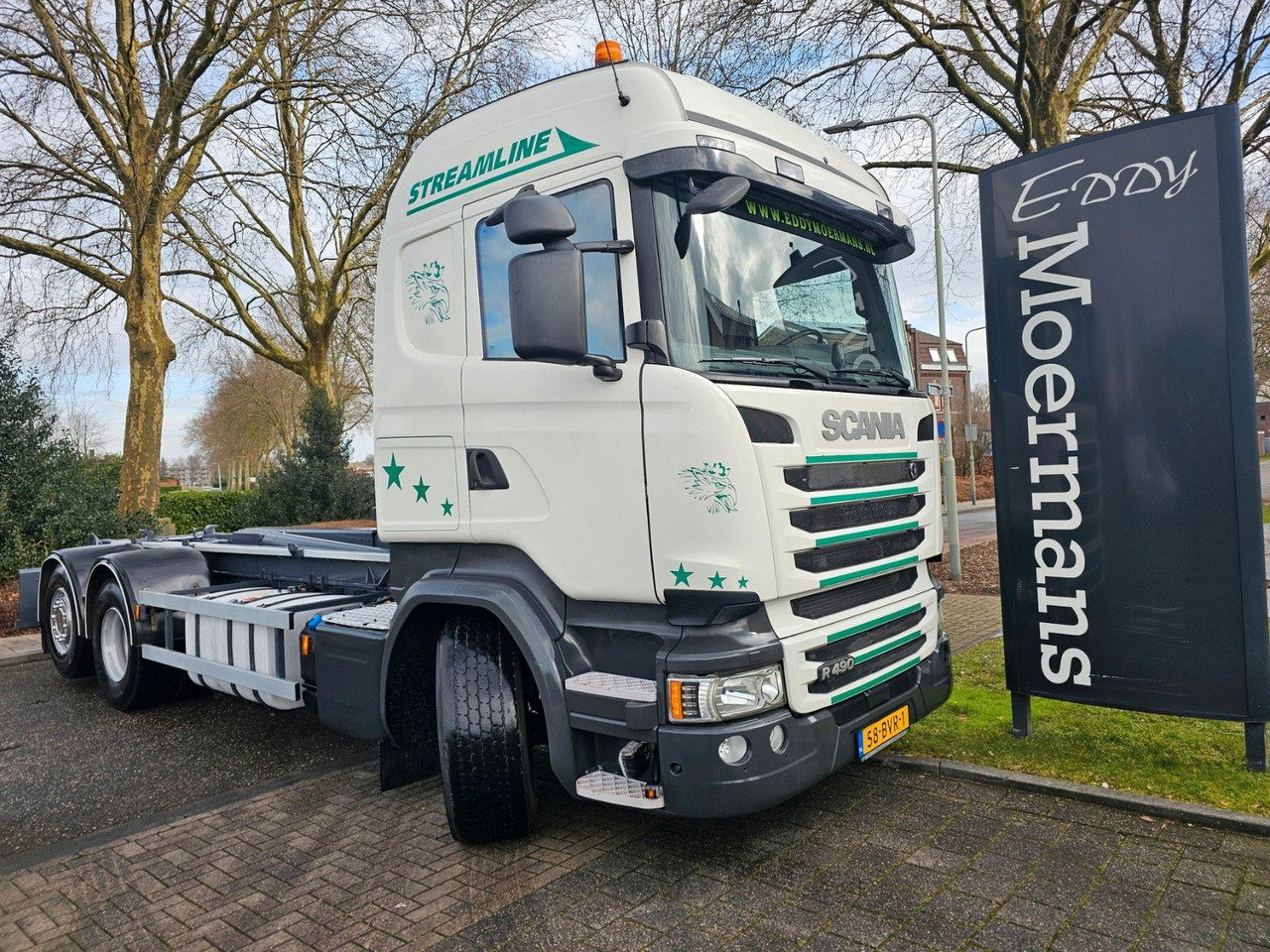 Scania R490 Highline Abrollkipper - 후크 리프트 트럭 : 사진 1 Scania R490 Highline Abrollkipper - 후크 리프트 트럭 : 사진 1