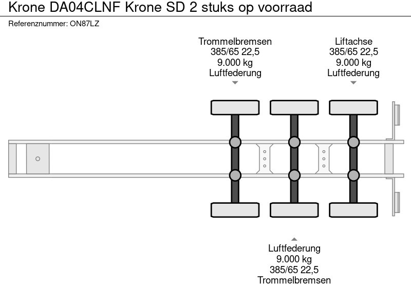 냉동 세미 트레일러 Krone DA04CLNF Krone SD 2 stuks op voorraad : 사진 19 냉동 세미 트레일러 Krone DA04CLNF Krone SD 2 stuks op voorraad : 사진 19