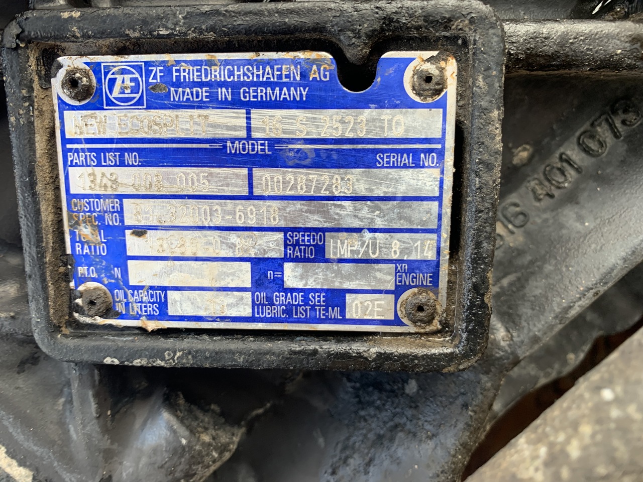 GEARBOX 16S2523 MAN TGA - 기어박스 트럭 용 : 사진 2 GEARBOX 16S2523 MAN TGA - 기어박스 트럭 용 : 사진 2
