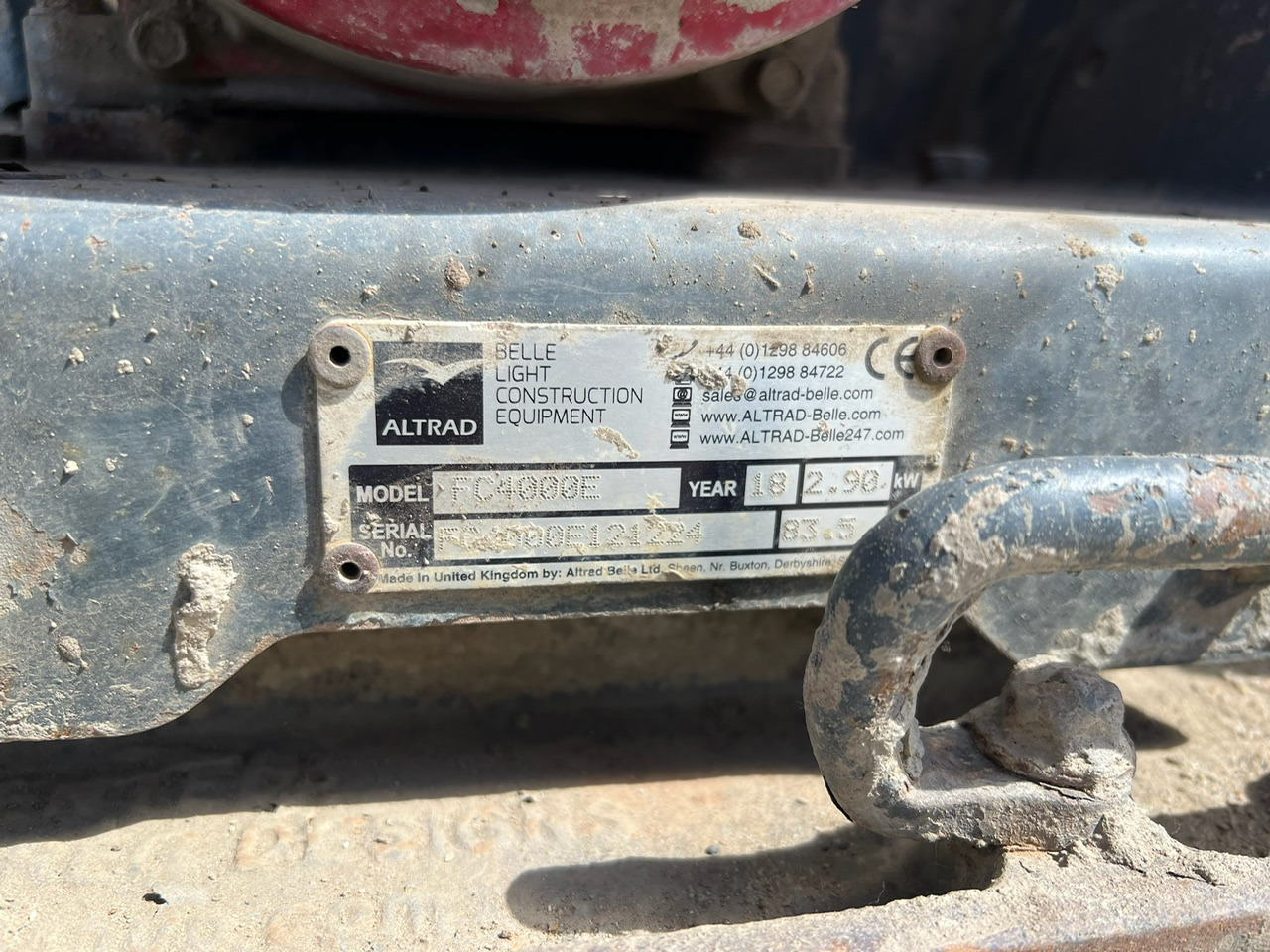 Zagęszczarka ALTRAD BELLE FC4000E PCX13/40 - 진동판 : 사진 4 Zagęszczarka ALTRAD BELLE FC4000E PCX13/40 - 진동판 : 사진 4