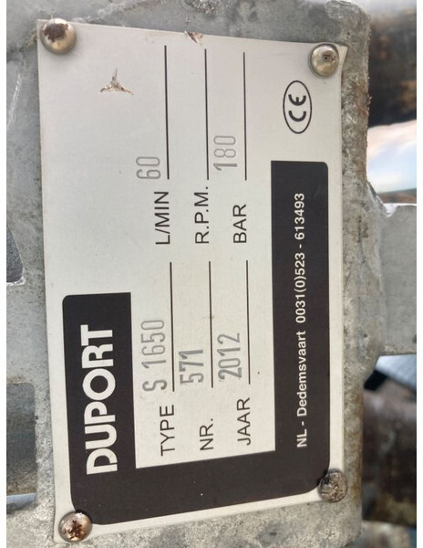 Duport S 1650 - 트랙터 탑재 스프레이 : 사진 3 Duport S 1650 - 트랙터 탑재 스프레이 : 사진 3