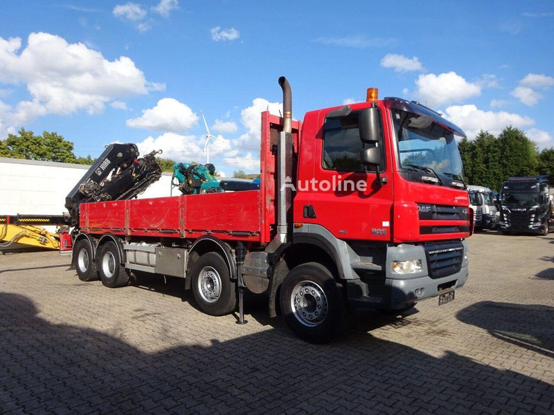 DAF CF 85.410 - Flatbed + crane - 드롭사이드/ 플랫베드 트럭, 크레인 트럭 : 사진 2 DAF CF 85.410 - Flatbed + crane - 드롭사이드/ 플랫베드 트럭, 크레인 트럭 : 사진 2