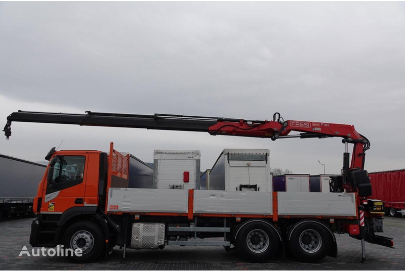 Iveco 420 Flatbed + crane FASSI 185 6x2 - 드롭사이드/ 플랫베드 트럭, 크레인 트럭 : 사진 1 Iveco 420 Flatbed + crane FASSI 185 6x2 - 드롭사이드/ 플랫베드 트럭, 크레인 트럭 : 사진 1