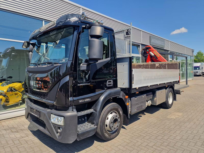 Iveco EuroCargo 120-280 - Flatbed truck + crane - 드롭사이드/ 플랫베드 트럭, 크레인 트럭 : 사진 1 Iveco EuroCargo 120-280 - Flatbed truck + crane - 드롭사이드/ 플랫베드 트럭, 크레인 트럭 : 사진 1