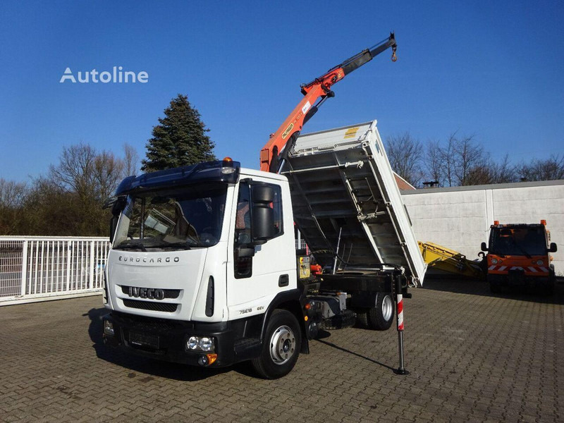 Iveco ML75E18K - 3 way tipper+crane - 덤프트럭, 크레인 트럭 : 사진 1 Iveco ML75E18K - 3 way tipper+crane - 덤프트럭, 크레인 트럭 : 사진 1